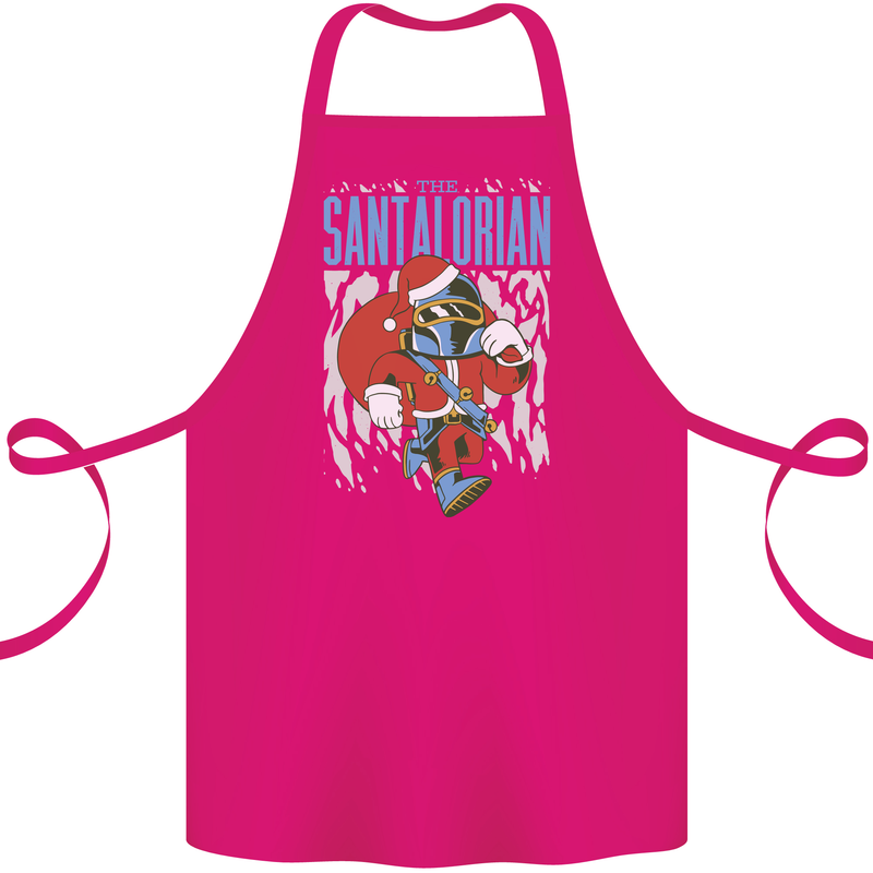 Christmas Parody Santalorian Funny Xmas Cotton Apron 100% Organic Pink