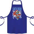 Christmas Parody Santalorian Funny Xmas Cotton Apron 100% Organic Royal Blue