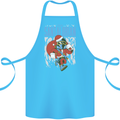 Christmas Parody Santalorian Funny Xmas Cotton Apron 100% Organic Turquoise