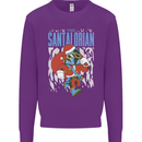 Christmas Parody Santalorian Funny Xmas Kids Sweatshirt Jumper Purple