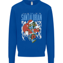 Christmas Parody Santalorian Funny Xmas Kids Sweatshirt Jumper Royal Blue