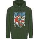 Christmas Parody Santalorian Funny Xmas Mens 80% Cotton Hoodie Forest Green