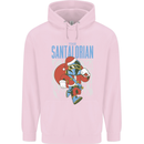 Christmas Parody Santalorian Funny Xmas Mens 80% Cotton Hoodie Light Pink