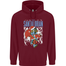Christmas Parody Santalorian Funny Xmas Mens 80% Cotton Hoodie Maroon