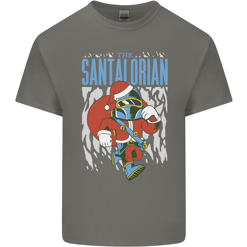 Christmas Parody Santalorian Funny Xmas Mens Cotton T-Shirt Tee Top Charcoal