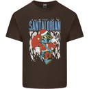 Christmas Parody Santalorian Funny Xmas Mens Cotton T-Shirt Tee Top Dark Chocolate