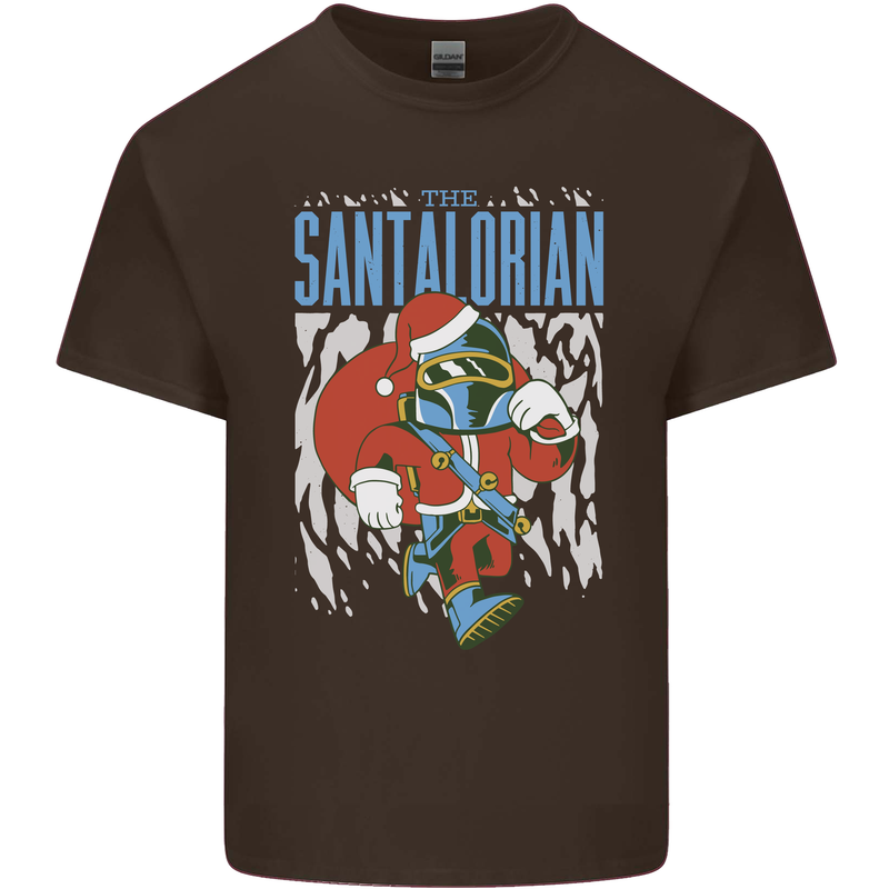 Christmas Parody Santalorian Funny Xmas Mens Cotton T-Shirt Tee Top Dark Chocolate