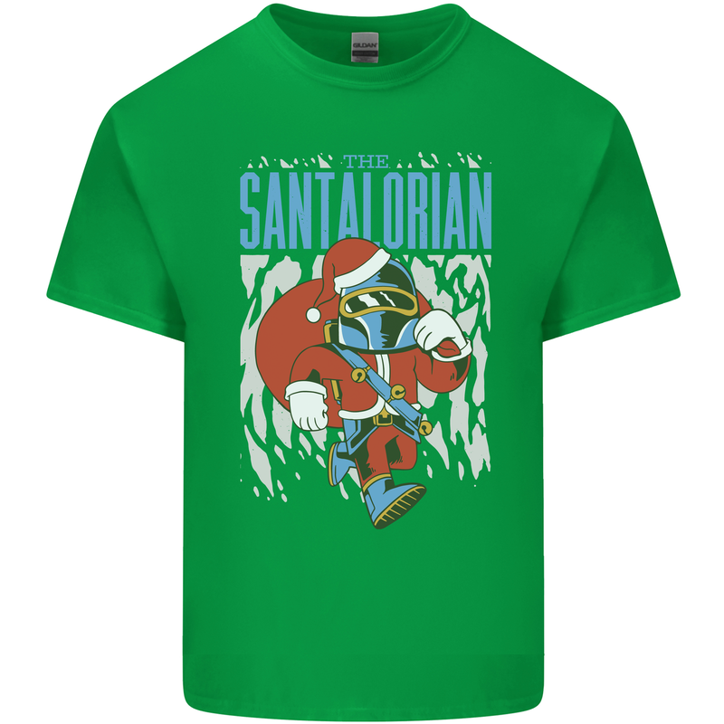 Christmas Parody Santalorian Funny Xmas Mens Cotton T-Shirt Tee Top Irish Green