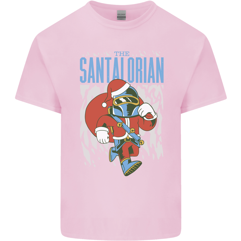 Christmas Parody Santalorian Funny Xmas Mens Cotton T-Shirt Tee Top Light Pink