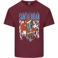 Christmas Parody Santalorian Funny Xmas Mens Cotton T-Shirt Tee Top Maroon