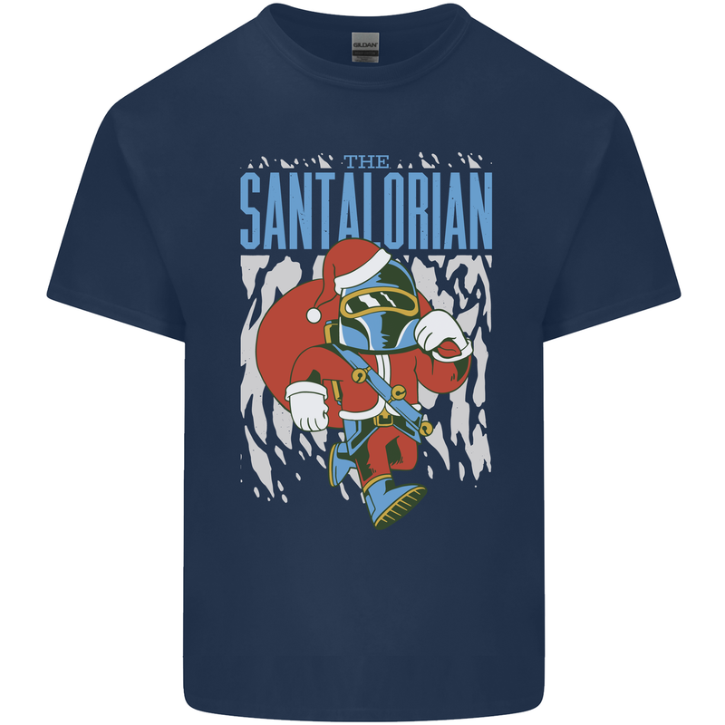 Christmas Parody Santalorian Funny Xmas Mens Cotton T-Shirt Tee Top Navy Blue