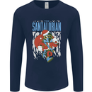 Christmas Parody Santalorian Funny Xmas Mens Long Sleeve T-Shirt Navy Blue