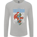 Christmas Parody Santalorian Funny Xmas Mens Long Sleeve T-Shirt Sports Grey