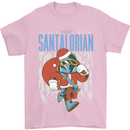 Christmas Parody Santalorian Funny Xmas Mens T-Shirt 100% Cotton Light Pink