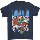 Christmas Parody Santalorian Funny Xmas Mens T-Shirt 100% Cotton Navy Blue