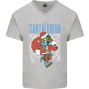 Christmas Parody Santalorian Funny Xmas Mens V-Neck Cotton T-Shirt Sports Grey