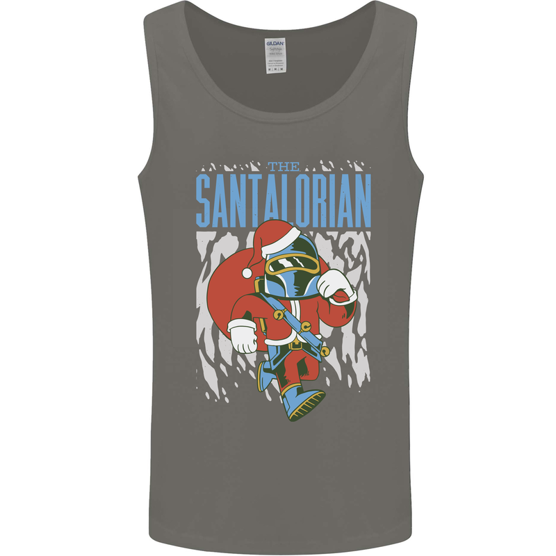 Christmas Parody Santalorian Funny Xmas Mens Vest Tank Top Charcoal