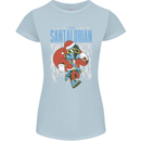 Christmas Parody Santalorian Funny Xmas Womens Petite Cut T-Shirt Light Blue