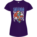 Christmas Parody Santalorian Funny Xmas Womens Petite Cut T-Shirt Purple