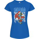 Christmas Parody Santalorian Funny Xmas Womens Petite Cut T-Shirt Royal Blue