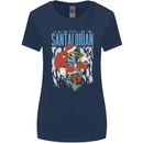 Christmas Parody Santalorian Funny Xmas Womens Wider Cut T-Shirt Navy Blue