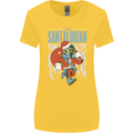 Christmas Parody Santalorian Funny Xmas Womens Wider Cut T-Shirt Yellow