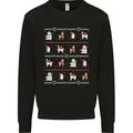 Christmas Penguin Llama Reindeer Bear Xmas Kids Sweatshirt Jumper Black