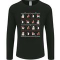 Christmas Penguin Llama Reindeer Bear Xmas Mens Long Sleeve T-Shirt Black