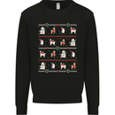Christmas Penguin Llama Reindeer Bear Xmas Mens Sweatshirt Jumper Black