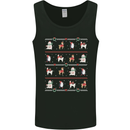 Christmas Penguin Llama Reindeer Bear Xmas Mens Vest Tank Top Black