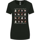 Christmas Penguin Llama Reindeer Bear Xmas Womens Wider Cut T-Shirt Black