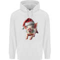 Christmas Pig Wearing Xmas Hats Piglets Childrens Kids Hoodie White
