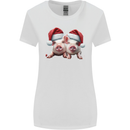Christmas Piglets Wearing Xmas Hats Pig Womens Wider Cut T-Shirt White