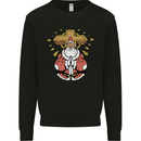 Christmas Praying Santa Christian Christianity God Kids Sweatshirt Jumper Black