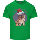 Christmas Pug Dog Xmas Mens Cotton T-Shirt Tee Top Irish Green