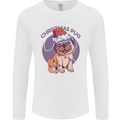 Christmas Pug Dog Xmas Mens Long Sleeve T-Shirt White