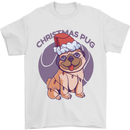Christmas Pug Dog Xmas Mens T-Shirt 100% Cotton White