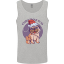 Christmas Pug Dog Xmas Mens Vest Tank Top Sports Grey