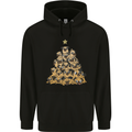 Christmas Pug Funny Dog Xmas Tree Childrens Kids Hoodie Black