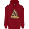 Christmas Pug Funny Dog Xmas Tree Childrens Kids Hoodie Red