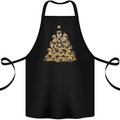 Christmas Pug Funny Dog Xmas Tree Cotton Apron 100% Organic Black