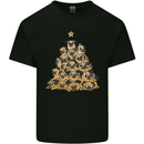 Christmas Pug Funny Dog Xmas Tree Mens Cotton T-Shirt Tee Top Black