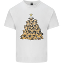 Christmas Pug Funny Dog Xmas Tree Mens Cotton T-Shirt Tee Top White