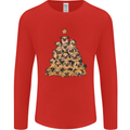 Christmas Pug Funny Dog Xmas Tree Mens Long Sleeve T-Shirt Red
