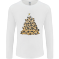 Christmas Pug Funny Dog Xmas Tree Mens Long Sleeve T-Shirt White