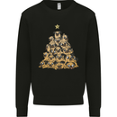 Christmas Pug Funny Dog Xmas Tree Mens Sweatshirt Jumper Black