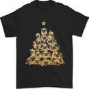 Christmas Pug Funny Dog Xmas Tree Mens T-Shirt 100% Cotton Black