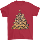 Christmas Pug Funny Dog Xmas Tree Mens T-Shirt 100% Cotton Red
