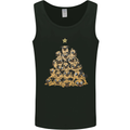 Christmas Pug Funny Dog Xmas Tree Mens Vest Tank Top Black