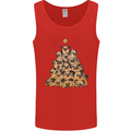 Christmas Pug Funny Dog Xmas Tree Mens Vest Tank Top Red
